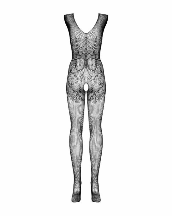 Бодістокінг Obsessive Bodystocking F234 S/M/L, абстрактний малюнок, глибоке декольте Бодістокінг Obsessive Bodystocking F234 S/M/L, абстрактний малюнок, глибоке декольте