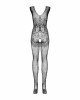 Бодістокінг Obsessive Bodystocking F234 S/M/L, абстрактний малюнок, глибоке декольте Бодістокінг Obsessive Bodystocking F234 S/M/L, абстрактний малюнок, глибоке декольте