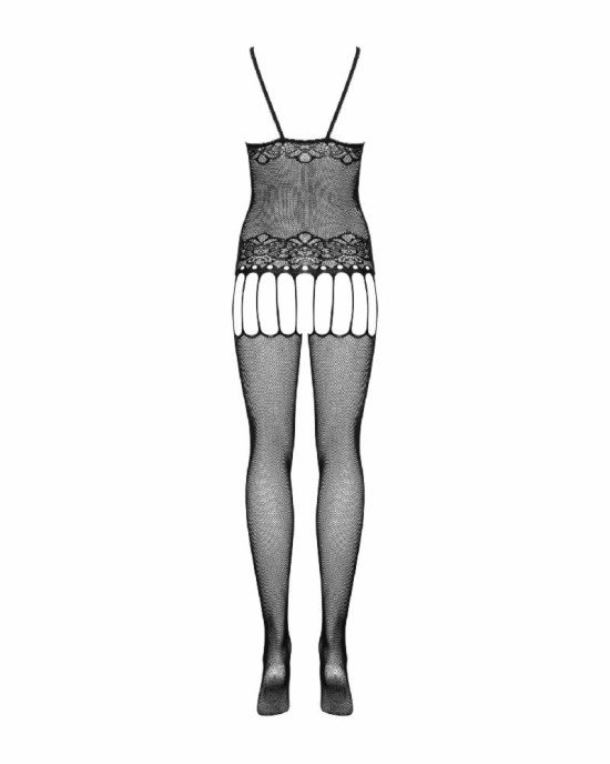 Бодістокінг Obsessive Bodystocking F235 S/M/L, тонкі підв’язки, ніжний декор, сіточка Бодістокінг Obsessive Bodystocking F235 S/M/L, тонкі підв’язки, ніжний декор, сіточка