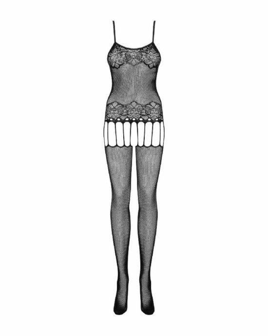 Бодістокінг Obsessive Bodystocking F235 S/M/L, тонкі підв’язки, ніжний декор, сіточка Бодістокінг Obsessive Bodystocking F235 S/M/L, тонкі підв’язки, ніжний декор, сіточка
