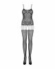 Бодістокінг Obsessive Bodystocking F235 S/M/L, тонкі підв’язки, ніжний декор, сіточка Бодістокінг Obsessive Bodystocking F235 S/M/L, тонкі підв’язки, ніжний декор, сіточка