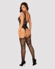 Бодістокінг Obsessive Bodystocking F237 XL/XXL, рослинне плетіння, імітація панчіх Бодістокінг Obsessive Bodystocking F237 XL/XXL, рослинне плетіння, імітація панчіх