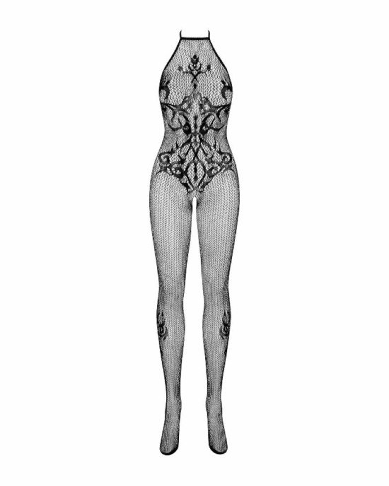 Бодістокінг Obsessive Bodystocking G308 S/M/L, халтер, декор у вигляді татуювання Бодістокінг Obsessive Bodystocking G308 S/M/L, халтер, декор у вигляді татуювання