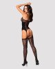 Бодістокінг Obsessive Bodystocking G314 S/M/L, імітація корсету та корсетного шнурівки Бодістокінг Obsessive Bodystocking G314 S/M/L, імітація корсету та корсетного шнурівки