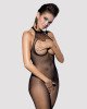 Бодістокінг із дрібної сітки з відкритими грудьми та доступом Obsessive Bodystocking N101 S/M/L, чор Бодістокінг із дрібної сітки з відкритими грудьми та доступом Obsessive Bodystocking N101 S/M/L, чор