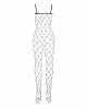 Бодістокінг з великим вічком і відкритими грудьми Obsessive Bodystocking N102 S/M/L, чорний, комбіне