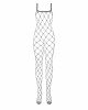 Бодістокінг з великим вічком і відкритими грудьми Obsessive Bodystocking N102 S/M/L, чорний, комбіне