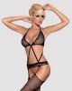 Сітчастий бодістокінг з імітацією топа, пояса та панчохи Obsessive Bodystocking N108 S/M/L, чорний, Сітчастий бодістокінг з імітацією топа, пояса та панчохи Obsessive Bodystocking N108 S/M/L, чорний,