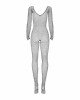 Сітчастий бодістокінг із довгим рукавом Obsessive Bodystocking N109 black S/M/L, чорний, комбінезон,