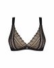 Мереживний бюстгальтер із трикутною чашкою Obsessive Estiqua bra M/L, чорний, широкі лямки Мереживний бюстгальтер із трикутною чашкою Obsessive Estiqua bra M/L, чорний, широкі лямки