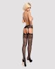 Сітчасті панчохи-стокінги з імітацією гартерів Obsessive Garter stockings S500S/M/L, чорні, з доступ Сітчасті панчохи-стокінги з імітацією гартерів Obsessive Garter stockings S500S/M/L, чорні, з доступ