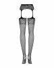 Сітчасті панчохи-стокінги з імітацією гартерів Obsessive Garter stockings S500S/M/L, чорні, з доступ Сітчасті панчохи-стокінги з імітацією гартерів Obsessive Garter stockings S500S/M/L, чорні, з доступ