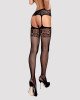 Сітчасті панчохи-стокінги з імітацією гартерів Obsessive Garter stockings S500S/M/L, чорні, з доступ Сітчасті панчохи-стокінги з імітацією гартерів Obsessive Garter stockings S500S/M/L, чорні, з доступ