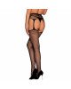 Панчохи-стокінги із сітки різного розміру Obsessive Garter stockingsS815S/M/L, чорні, імітація гарте Панчохи-стокінги із сітки різного розміру Obsessive Garter stockingsS815S/M/L, чорні, імітація гарте