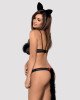 Еротичний костюм гепарду Obsessive Gepardina 3 pcs costume S/M, чорний, хутряне оздоблення, монокіні Еротичний костюм гепарду Obsessive Gepardina 3 pcs costume S/M, чорний, хутряне оздоблення, монокіні