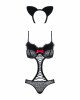 Еротичний костюм гепарду Obsessive Gepardina 3 pcs costume S/M, чорний, хутряне оздоблення, монокіні Еротичний костюм гепарду Obsessive Gepardina 3 pcs costume S/M, чорний, хутряне оздоблення, монокіні