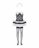 Еротичний костюм покоївки зі спідницею Obsessive Housemaid 5 pcs costume L/XL, чорно-білий, топ з пі Еротичний костюм покоївки зі спідницею Obsessive Housemaid 5 pcs costume L/XL, чорно-білий, топ з пі