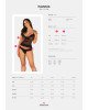 Напівпрозорий набір з прикрасами Obsessive Ivannes top & thong 2XL/3XL, чорний, топ та танга Напівпрозорий набір з прикрасами Obsessive Ivannes top & thong 2XL/3XL, чорний, топ та танга