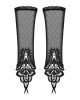 Сітчасті мітенки з мереживом Obsessive Luiza mittens One size, чорні Сітчасті мітенки з мереживом Obsessive Luiza mittens One size, чорні