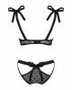 Напівпрозорий еротичний комплект Obsessive Obsessivia 2-pcs set black L/XL, бюстгальтер та трусики, Напівпрозорий еротичний комплект Obsessive Obsessivia 2-pcs set black L/XL, бюстгальтер та трусики,