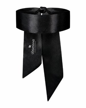 Атласна пов’язка маска Obsessive Blindfold black One size, чорна Атласна пов’язка маска Obsessive Blindfold black One size, чорна
