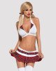Еротичний костюм школярки з мініспідницею Obsessive Schooly 5pcs costume S/M, біло-червоний, топ, сп Еротичний костюм школярки з мініспідницею Obsessive Schooly 5pcs costume S/M, біло-червоний, топ, сп