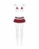 Еротичний костюм школярки з мініспідницею Obsessive Schooly 5pcs costume L/XL, біло-червоний, топ, с