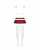 Еротичний костюм школярки з мініспідницею Obsessive Schooly 5pcs costume L/XL, біло-червоний, топ, с