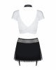 Еротичний костюм секретарки Obsessive Secretary suit 5pcs black L/XL, чорно-білий, топ, спідниця, ст Еротичний костюм секретарки Obsessive Secretary suit 5pcs black L/XL, чорно-білий, топ, спідниця, ст