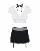 Еротичний костюм секретарки Obsessive Secretary suit 5pcs black L/XL, чорно-білий, топ, спідниця, ст Еротичний костюм секретарки Obsessive Secretary suit 5pcs black L/XL, чорно-білий, топ, спідниця, ст