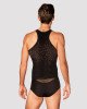 Чоловіча напівпрозора майка-борцовка з візерунком Obsessive T103 tank top S/M/L, чорна Чоловіча напівпрозора майка-борцовка з візерунком Obsessive T103 tank top S/M/L, чорна