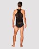 Чоловіча напівпрозора майка-борцовка з візерунком Obsessive T103 tank top S/M/L, чорна Чоловіча напівпрозора майка-борцовка з візерунком Obsessive T103 tank top S/M/L, чорна