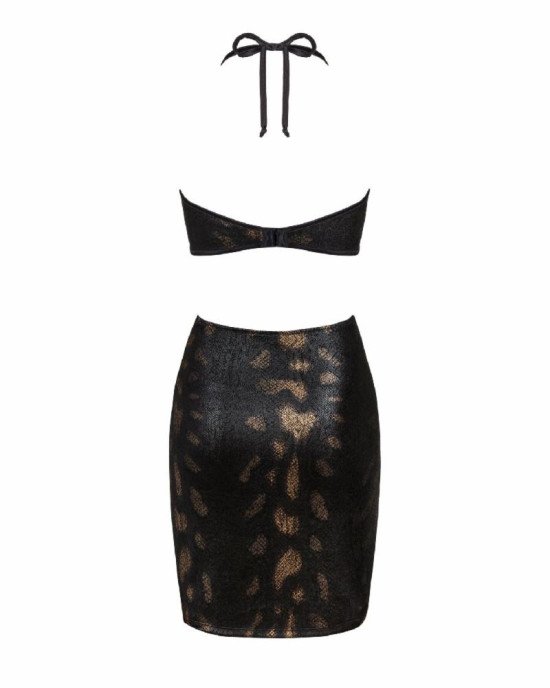 Сукня під зміїну шкіру Obsessive Vivianty dress M/L, чорна Сукня під зміїну шкіру Obsessive Vivianty dress M/L, чорна