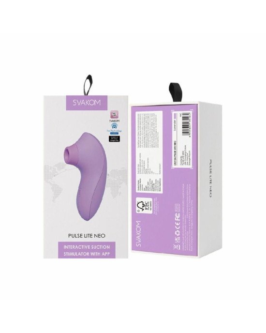 Вакуумний стимулятор Svakom Pulse Lite Neo Lavender, керується зі смартфона Вакуумний стимулятор Svakom Pulse Lite Neo Lavender, керується зі смартфона