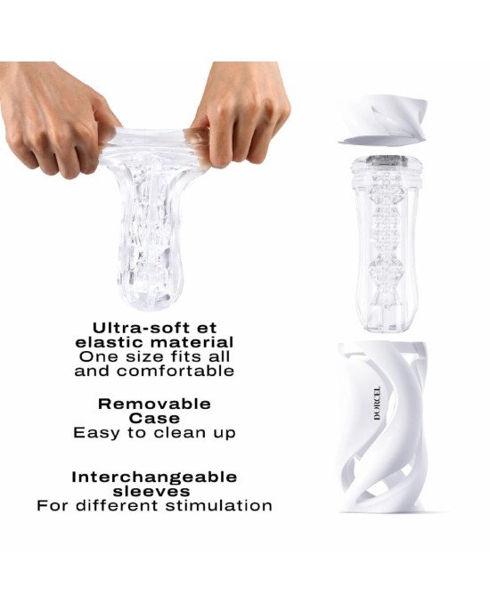 Мастурбатор Dorcel DEEP BLOW WHITE, подвійне використання Мастурбатор Dorcel DEEP BLOW WHITE, подвійне використання
