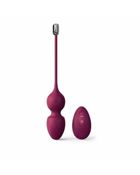 Вагінальні кульки Dorcel LOVE BALLS PLUM, вібрації та рухи внутрішньої кульки, пульт ДК Вагінальні кульки Dorcel LOVE BALLS PLUM, вібрації та рухи внутрішньої кульки, пульт ДК