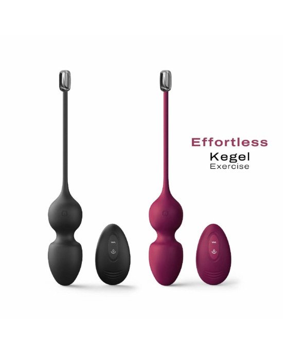 Вагінальні кульки Dorcel LOVE BALLS PLUM, вібрації та рухи внутрішньої кульки, пульт ДК Вагінальні кульки Dorcel LOVE BALLS PLUM, вібрації та рухи внутрішньої кульки, пульт ДК