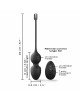 Вагінальні кульки Dorcel LOVE BALLS BLACK, вібрації та рухи внутрішньої кульки, пульт ДК Вагінальні кульки Dorcel LOVE BALLS BLACK, вібрації та рухи внутрішньої кульки, пульт ДК