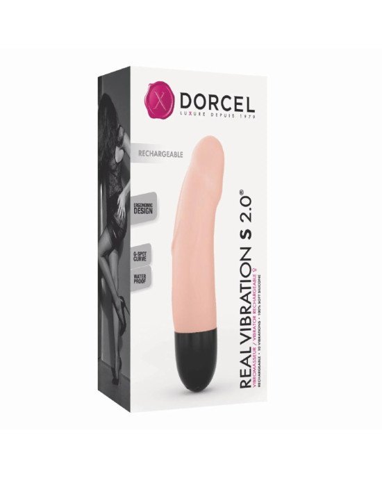 Вібратор Dorcel Real Vibration S Flesh 2.0, діаметр 3,7см, перезаряджається, для точки G Вібратор Dorcel Real Vibration S Flesh 2.0, діаметр 3,7см, перезаряджається, для точки G