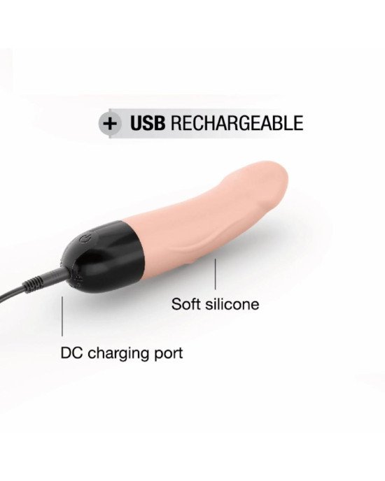 Вібратор Dorcel Real Vibration S Flesh 2.0, діаметр 3,7см, перезаряджається, для точки G Вібратор Dorcel Real Vibration S Flesh 2.0, діаметр 3,7см, перезаряджається, для точки G