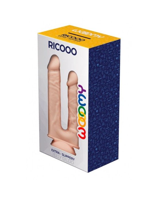 Подвійний фалоімітатор Wooomy Ricooo, з присоскою, розмір 19х4,3 см та 17х3,3 см Подвійний фалоімітатор Wooomy Ricooo, з присоскою, розмір 19х4,3 см та 17х3,3 см