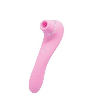 Вакуумний стимулятор з вібрацією Wooomy Smoooch Pink Clitoral Suction & Vibration, 10х2 режимів