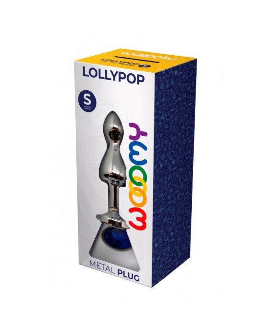 Металева анальна пробка Wooomy Lollypop Double Ball Metal Plug Blue S, діаметр 2,8см, довжина 8,5см Металева анальна пробка Wooomy Lollypop Double Ball Metal Plug Blue S, діаметр 2,8см, довжина 8,5см