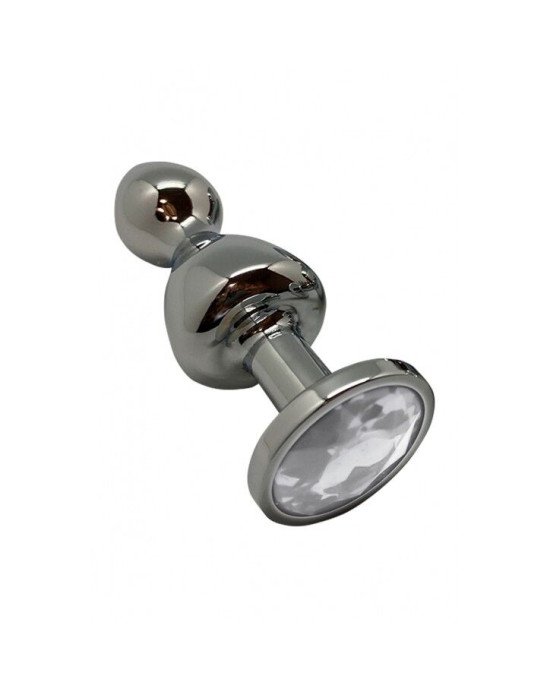 Металева анальна пробка Wooomy Lollypop Double Ball Metal Plug L, діаметр 3,5 см, довжина 10,5 см Металева анальна пробка Wooomy Lollypop Double Ball Metal Plug L, діаметр 3,5 см, довжина 10,5 см