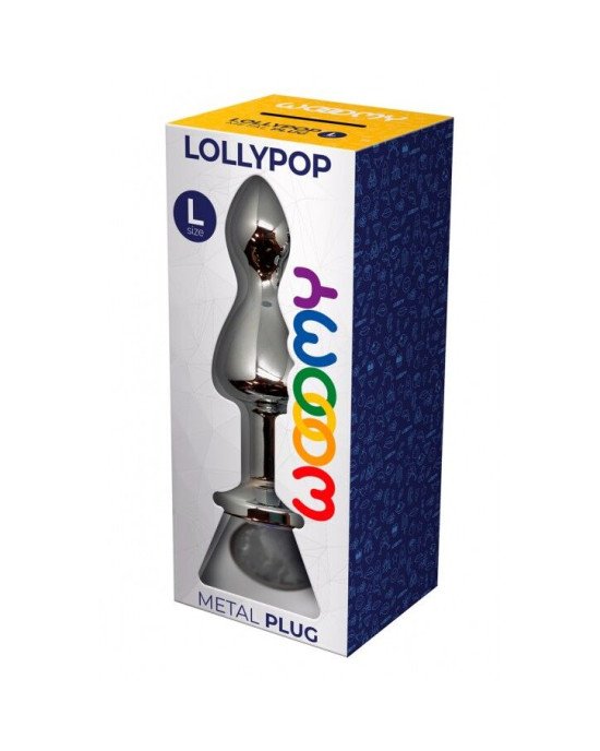 Металева анальна пробка Wooomy Lollypop Double Ball Metal Plug L, діаметр 3,5 см, довжина 10,5 см Металева анальна пробка Wooomy Lollypop Double Ball Metal Plug L, діаметр 3,5 см, довжина 10,5 см