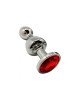 Металева анальна пробка Wooomy Lollypop Double Ball Metal Plug Red M, діаметр 3,1 см, довжина 9,4 см Металева анальна пробка Wooomy Lollypop Double Ball Metal Plug Red M, діаметр 3,1 см, довжина 9,4 см
