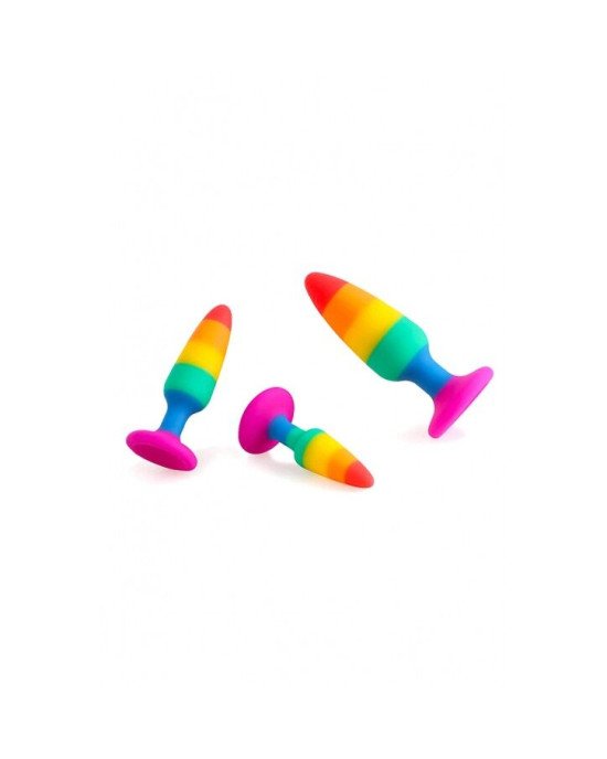 Силіконова анальна пробка Wooomy Hiperloo Silicone Rainbow Plug S, діаметр 2,4 см, довжина 9 см Силіконова анальна пробка Wooomy Hiperloo Silicone Rainbow Plug S, діаметр 2,4 см, довжина 9 см