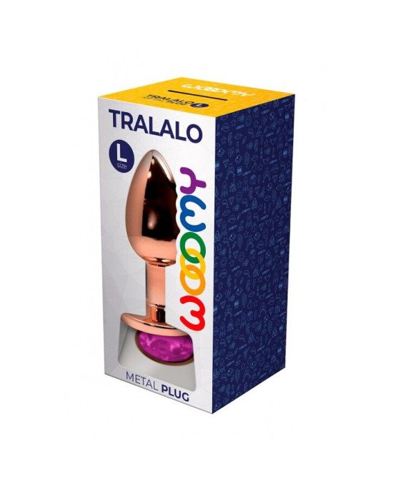 Металева анальна пробка Wooomy Tralalo Rose Gold Metal Plug Magenta L, діаметр 4 см, довжина 9 см Металева анальна пробка Wooomy Tralalo Rose Gold Metal Plug Magenta L, діаметр 4 см, довжина 9 см