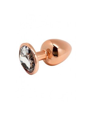 Металева анальна пробка Wooomy Tralalo Rose Gold Metal Plug Size L, діаметр 4 см, довжина 9 см