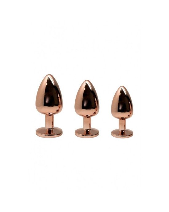 Металева анальна пробка Wooomy Tralalo Rose Gold Metal Plug Magenta M, діаметр 3,4 см, довжина 8 см Металева анальна пробка Wooomy Tralalo Rose Gold Metal Plug Magenta M, діаметр 3,4 см, довжина 8 см